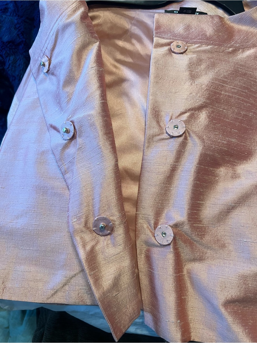 Ellen Tracy Rose Pink SilkTwo-Piece Skirt Set - Picture 11 of 16